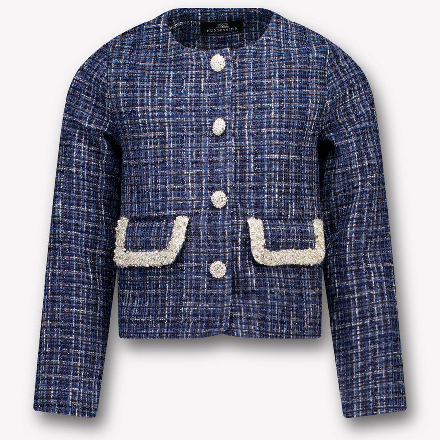 Prinsessefin Girls Blazer in Navy