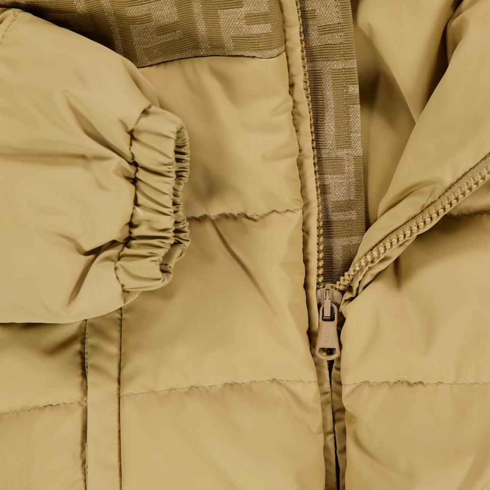 Fendi Baby Unisex winter coat In Beige