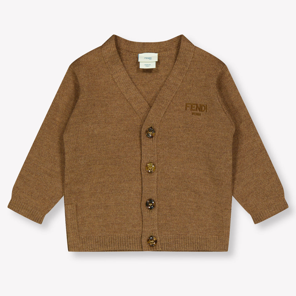 Fendi Baby Unisex Vest In Camel