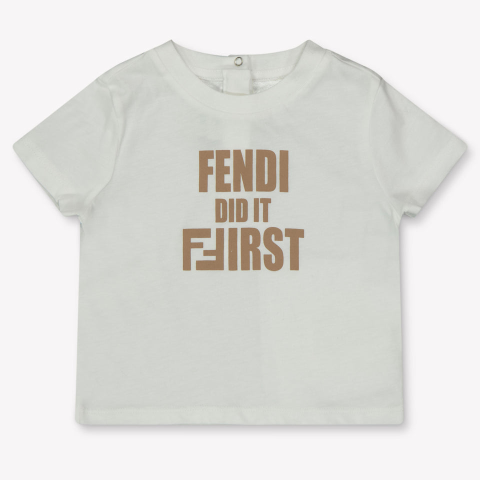 Fendi Baby Girls T-shirt in Beige