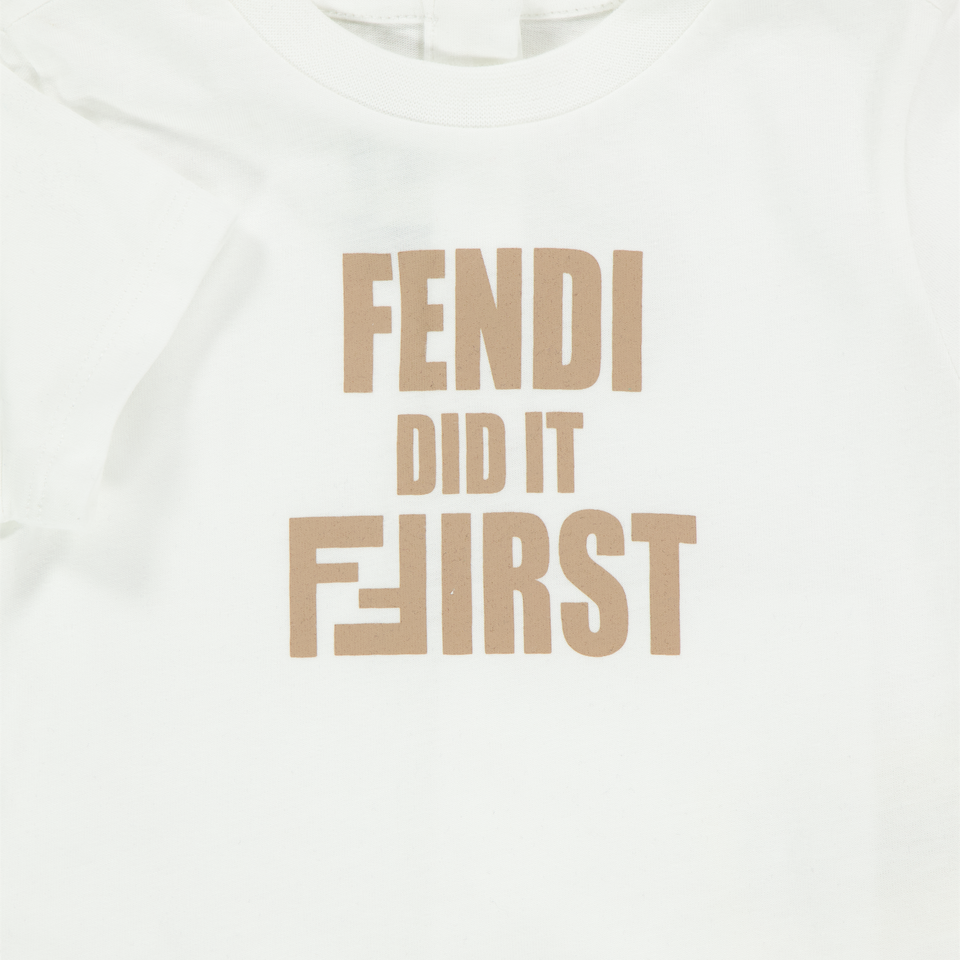 Fendi Baby Girls T-shirt in Beige