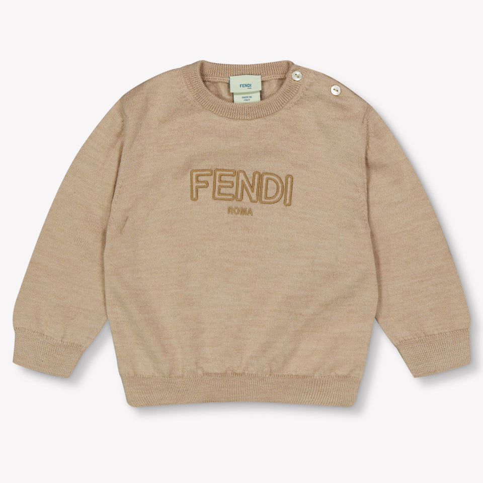 Fendi Baby Unisex Trui In Licht Beige