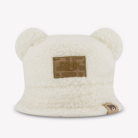 Fendi Baby Unisex Hoed In Off White