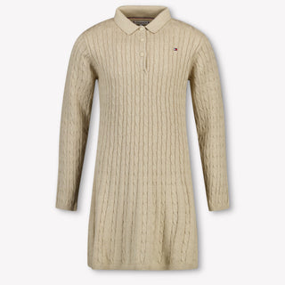 Tommy Hilfiger Kids Girls Dress Beige