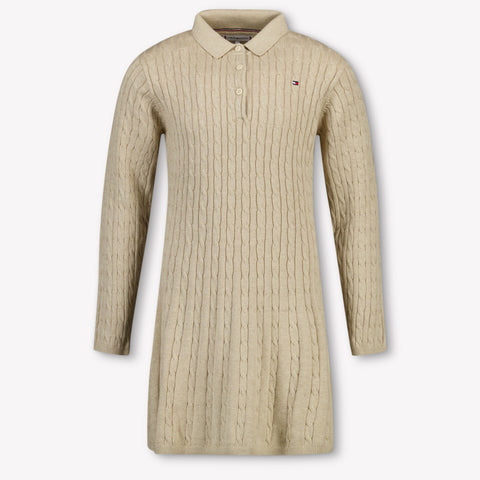 Tommy Hilfiger Kinder Meisjes Jurk In Beige