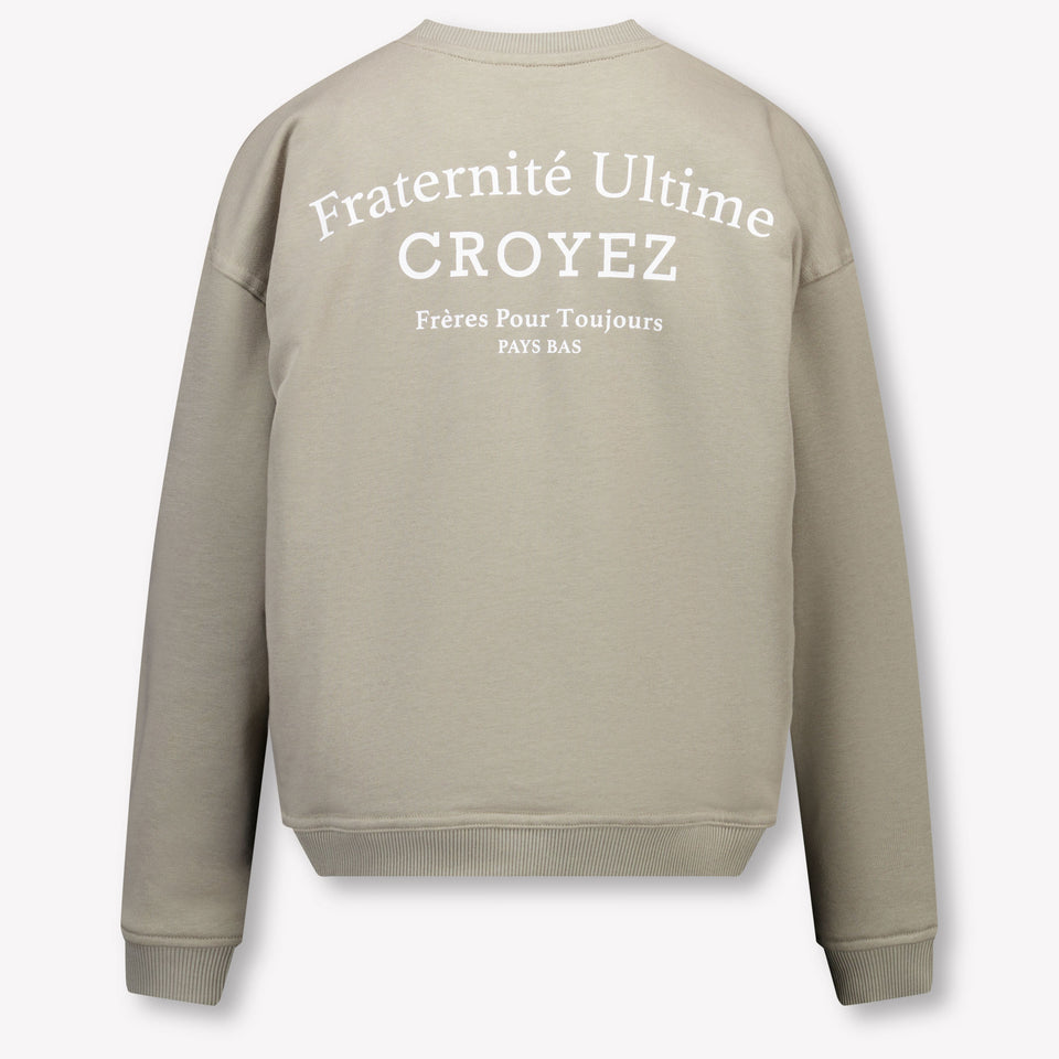 Croyez Kinder Jongens Trui In Olijf Groen