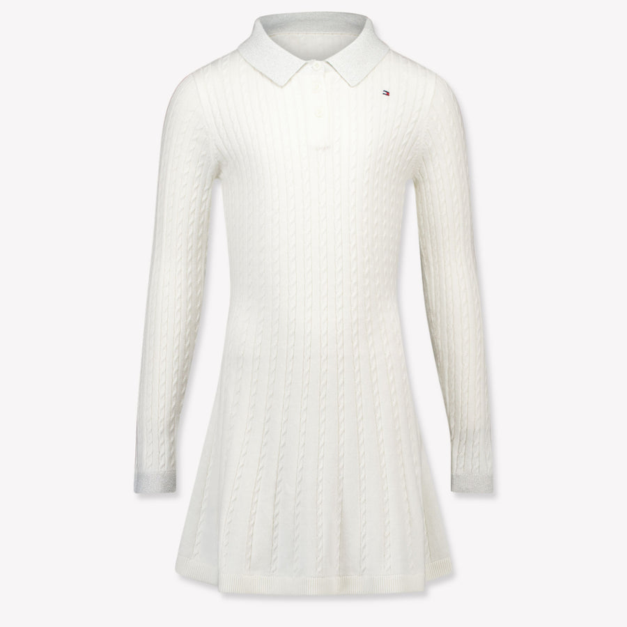 Tommy Hilfiger Kinder Meisjes Jurk In Off White
