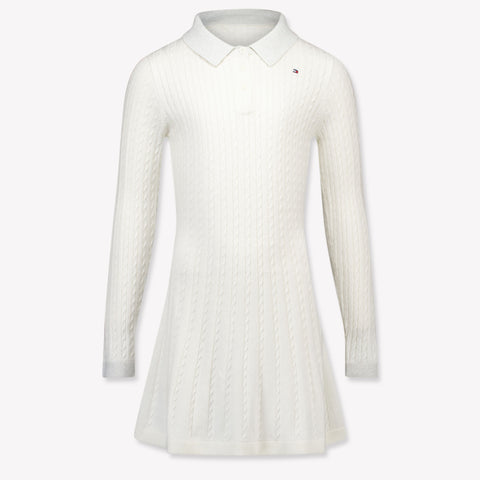 Tommy Hilfiger Kids Girls Dress OffWhite