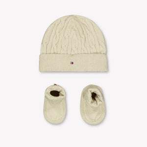 Tommy Hilfiger Baby Unisex Hat in Light Beige