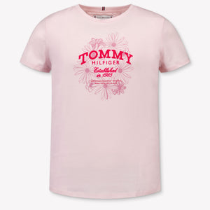 Tommy Hilfiger Kinder Meisjes T-Shirt In Licht Roze