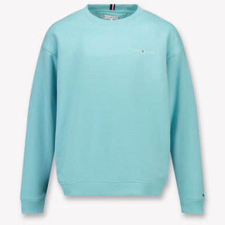 Tommy Hilfiger Kids Unisex Sweater in Turquoise