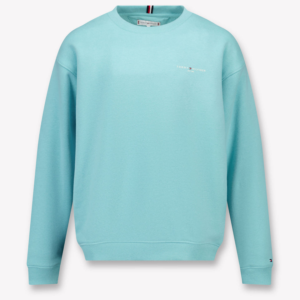 Tommy Hilfiger Kids Unisex Sweater in Turquoise