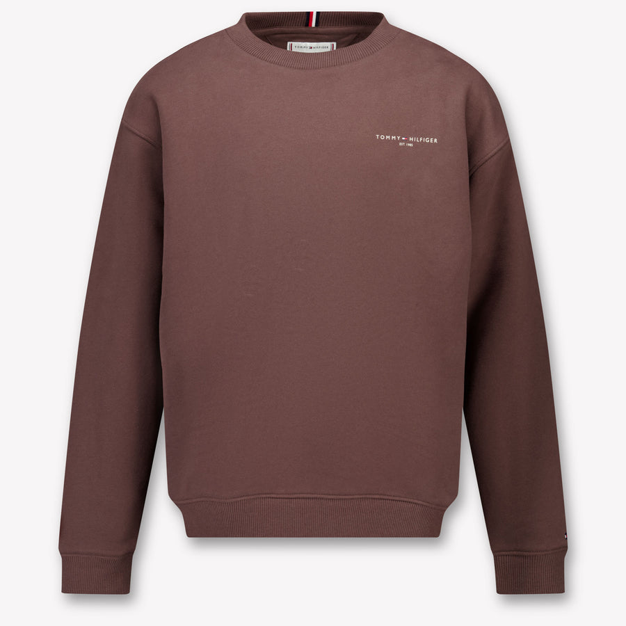 Tommy Hilfiger Kids Unisex Sweater in Brown