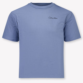 Calvin Klein Kids Boys T-Shirt In Light Blue