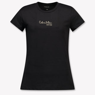 Calvin Klein Kinder Meisjes T-Shirt In Zwart