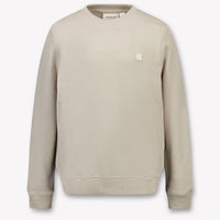 Calvin Klein Kids Unisex Sweater In Light Beige