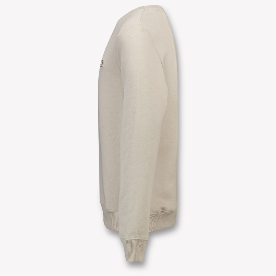 Calvin Klein Kids Unisex Sweater In Light Beige