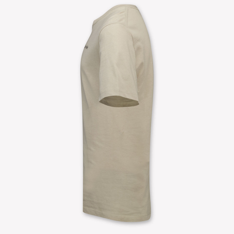 Calvin Klein Kids Unisex T-Shirt In Light Beige