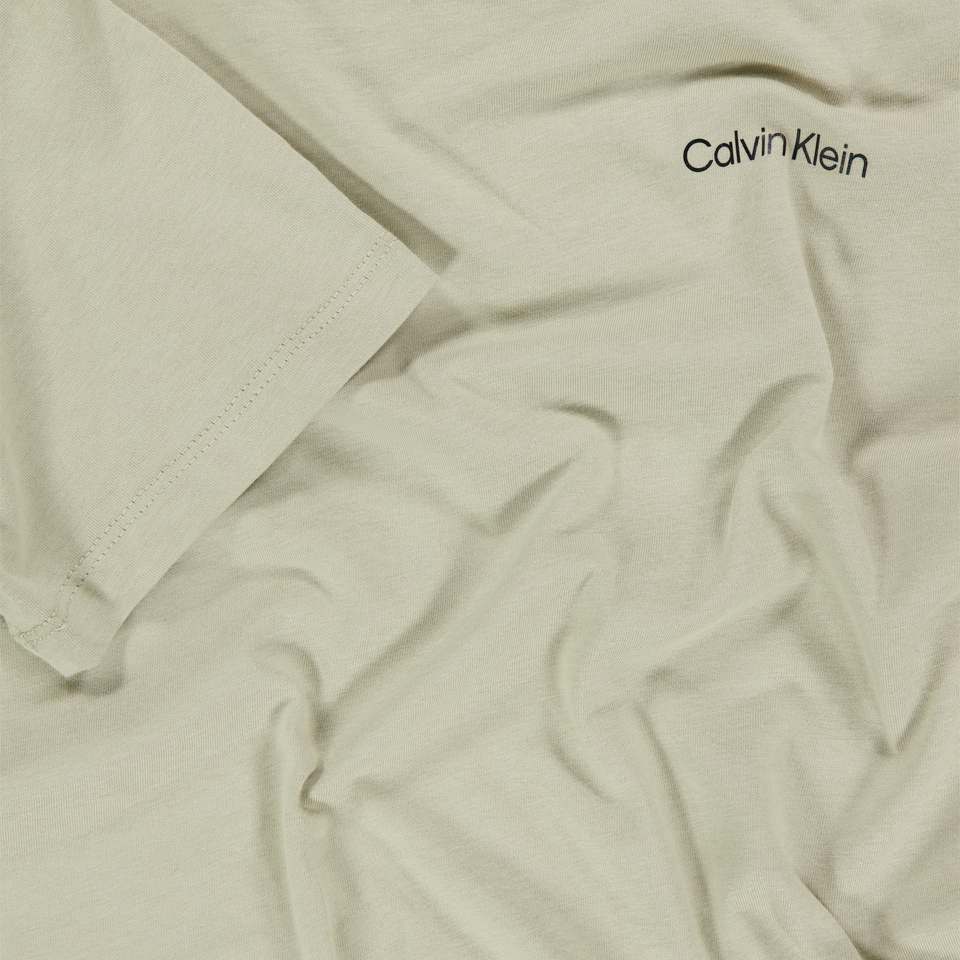 Calvin Klein Kids Unisex T-Shirt In Light Beige