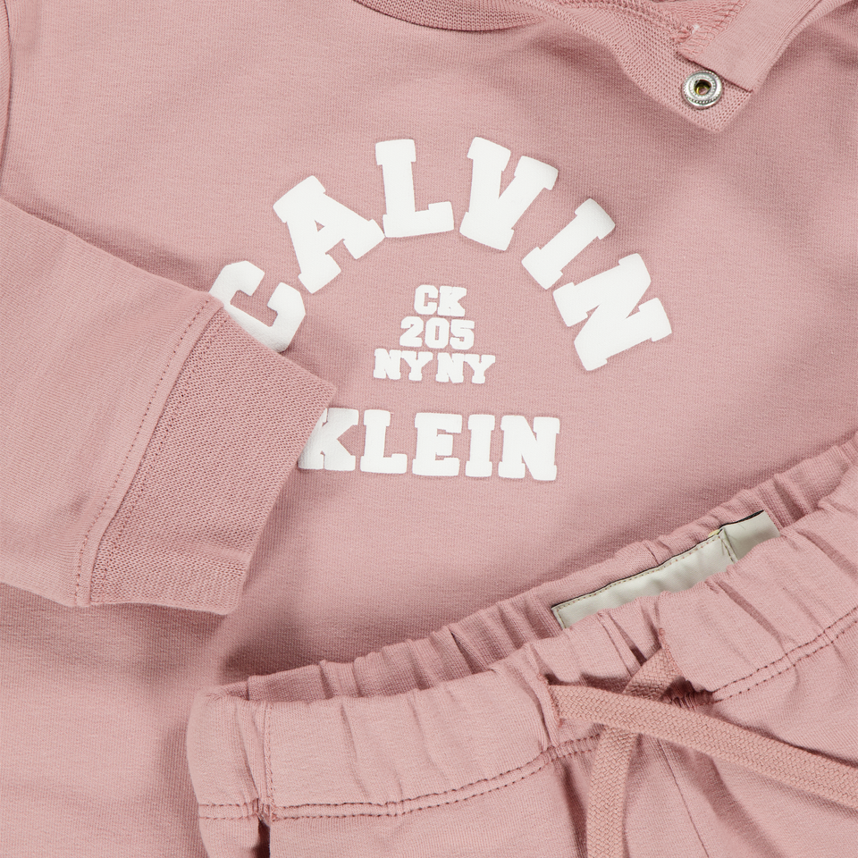 Calvin Klein Baby Meisjes Joggingpak In Roze