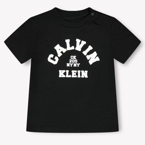 Calvin Klein Baby Unisex T-Shirt In Zwart