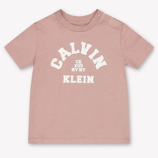 Calvin Klein Baby Unisex T-Shirt In Roze