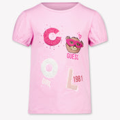 Guess Kids Girls T-Shirt In Pink