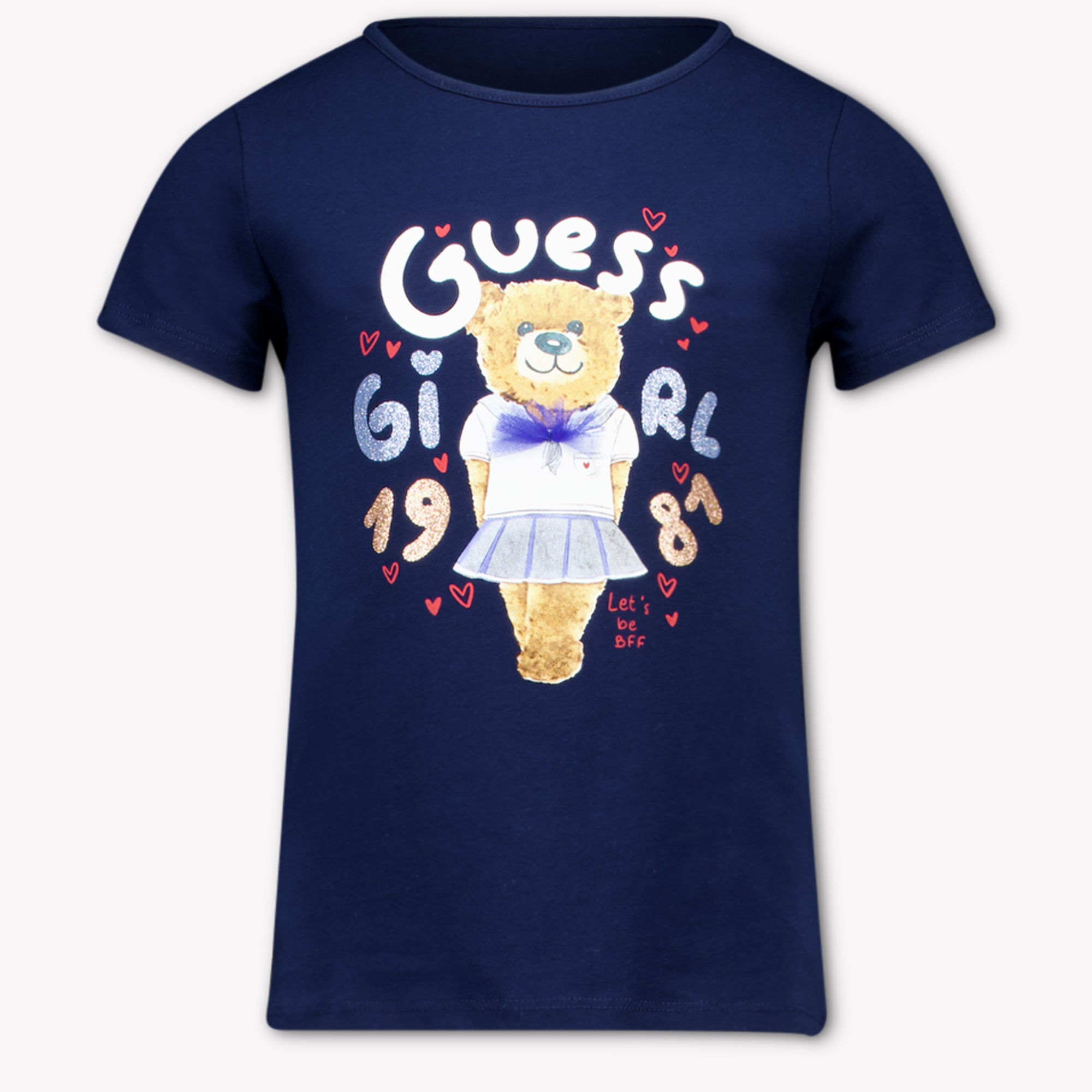 Guess Kinder Meisjes T-Shirt In Navy