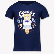 Guess Kinder Meisjes T-Shirt In Navy