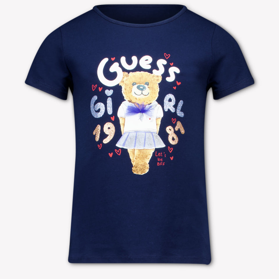 Guess Kinder Meisjes T-Shirt In Navy