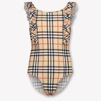 Burberry Tilly Kids Girls Swimwear In Beige