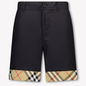 Burberry Oscar Kids Boys Shorts In Black