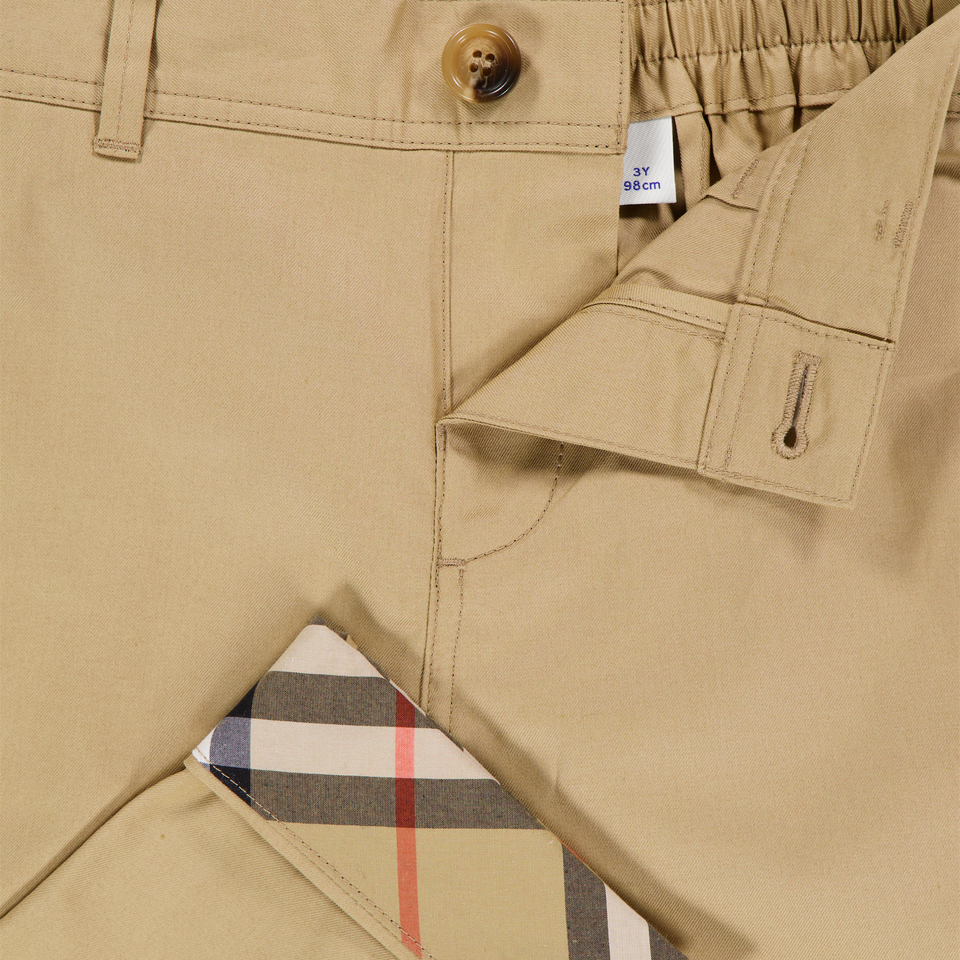 Burberry Sheldon Baby Boys Pants In Beige