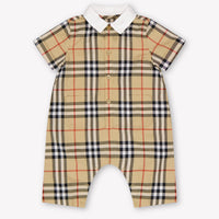 Burberry Andrew Baby Boys Playsuit In Beige