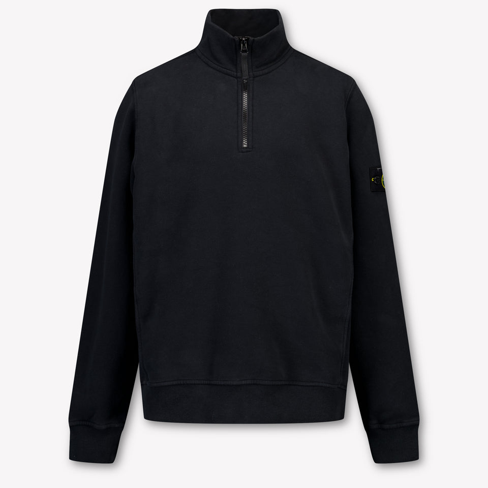 Stone Island Kids Boys Sweater In Black