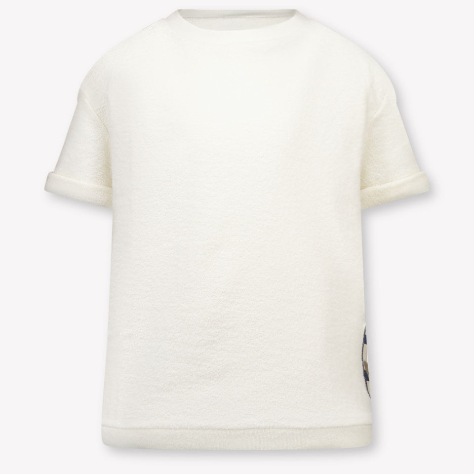 Donsje Amsterdam Thommy Kinder Unisex T-Shirt In Off White