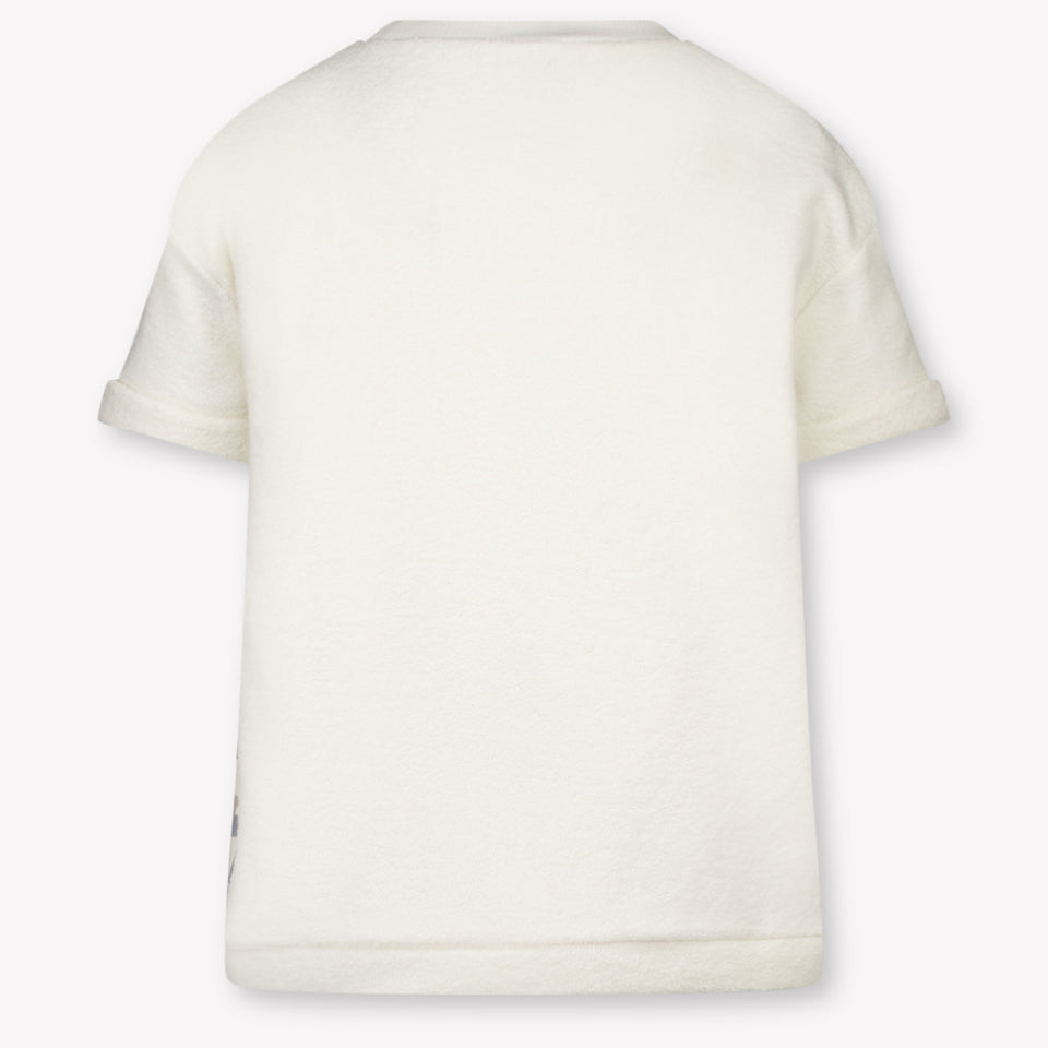 Donsje Amsterdam Thommy Kinder Unisex T-Shirt In Off White