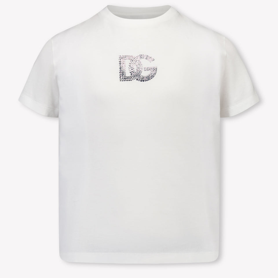 Dolce & Gabbana Kinder Meisjes T-Shirt In Wit