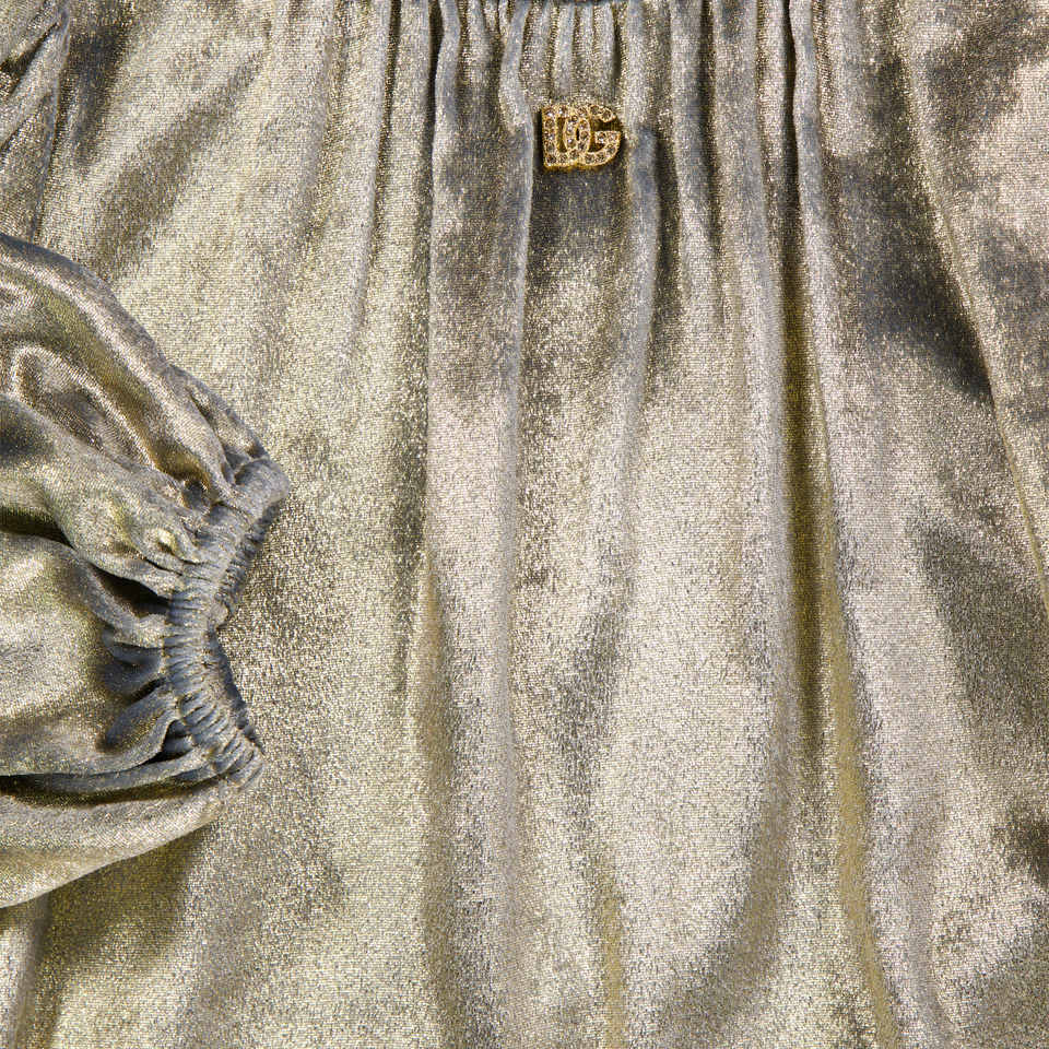 Dolce & Gabbana Kinder Meisjes Jurk In Goud