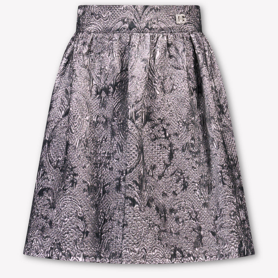 Dolce & Gabbana Kids Girls Skirt In Silver