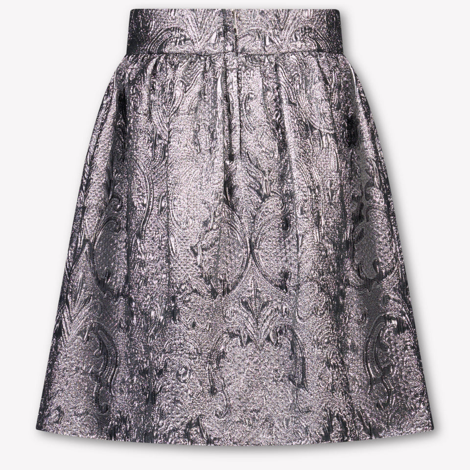 Dolce & Gabbana Kids Girls Skirt In Silver