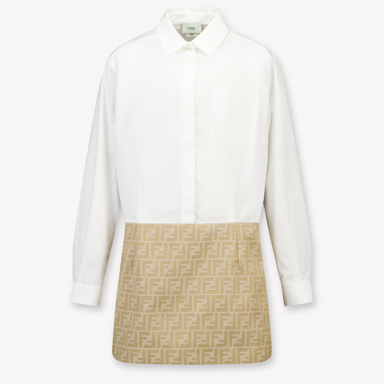 Fendi Kinder Meisjes Jurk In Beige