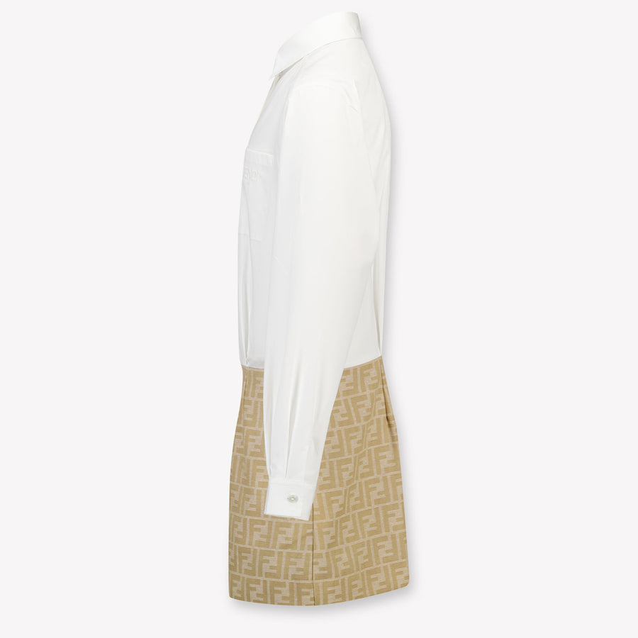Fendi Kinder Meisjes Jurk In Beige