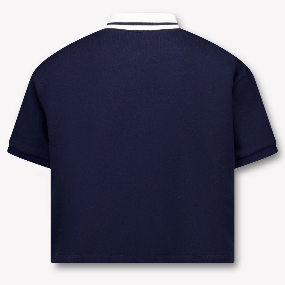 Fendi Kids Girls Polo In Navy
