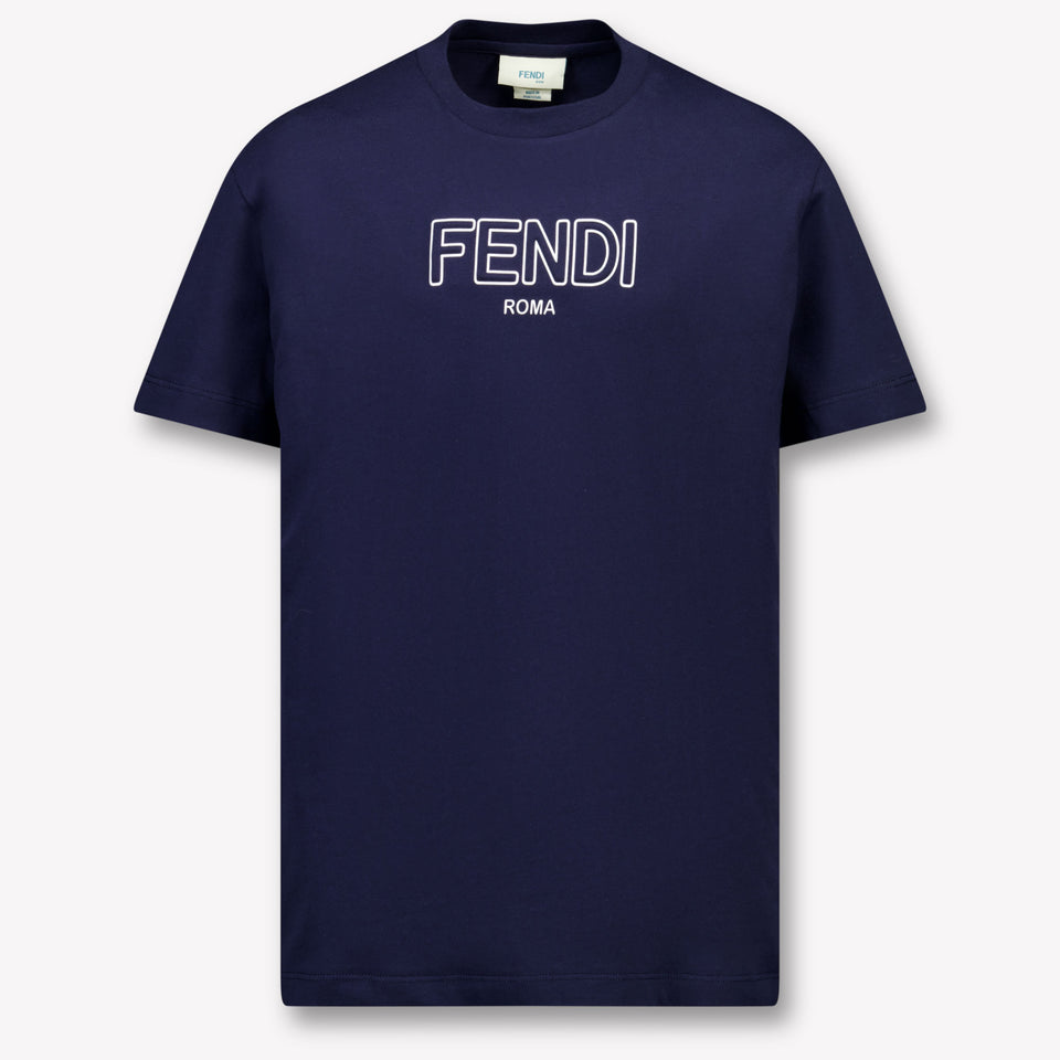 Fendi Kids Boys T-Shirt In Navy