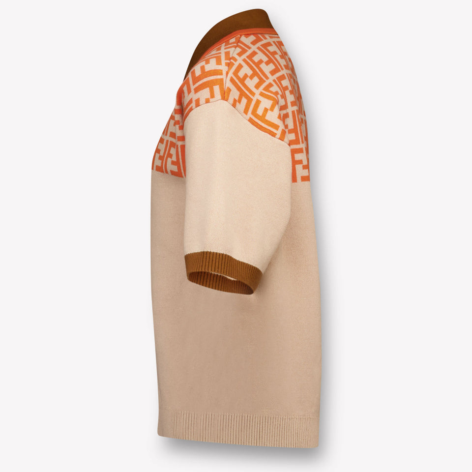 Fendi Kids Boys Polo In Beige