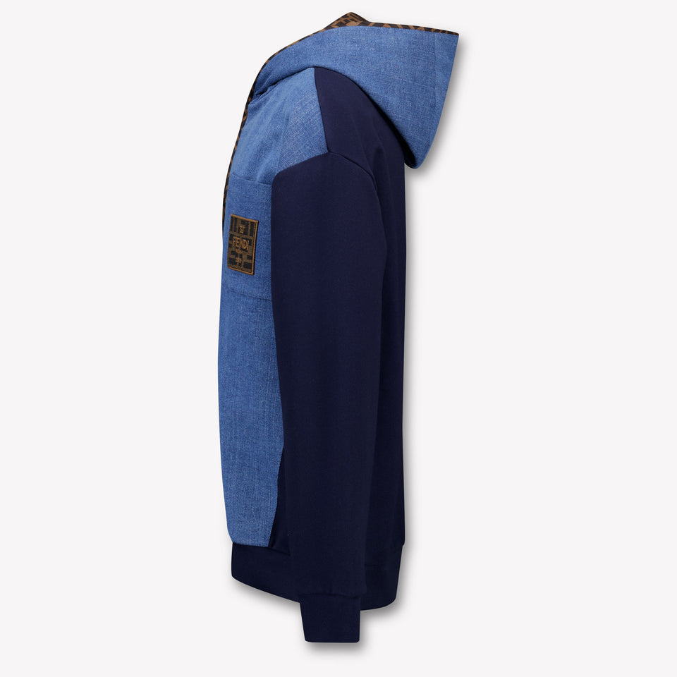 Fendi Kids Boys Cardigan In Navy