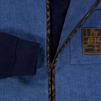Fendi Kids Boys Cardigan In Navy