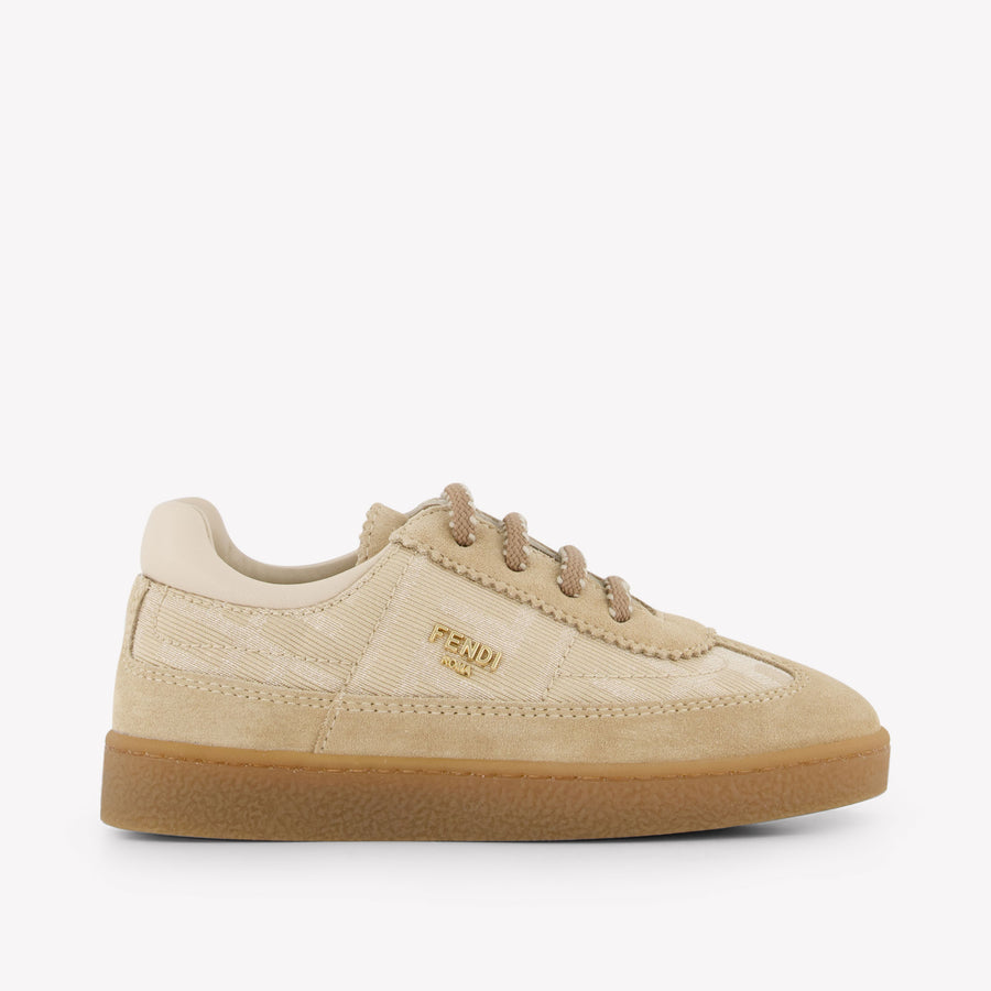 Fendi Unisex Kids Sneakers in Beige