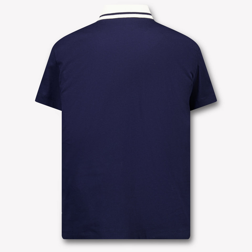 Fendi Kids Boys Polo In Navy
